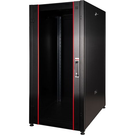 Armadi rack Link ARMADIO RACK PER RETI 19" 32U (A)1558, (L)600, (P)600 COLORE NERO PORTA VETRO SERIE EAVI