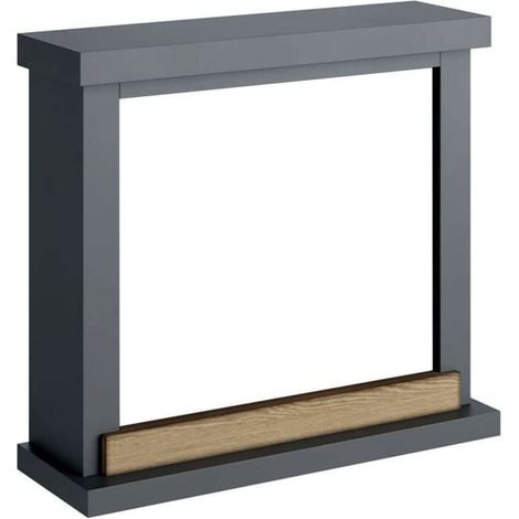 Cornice Finto Caminetto Decorativo Tagu Hagen in Legno MDF Grigio (1/5)