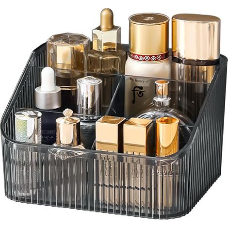 Organizador de maquillaje con compartimentos de almacenamiento, organizador de cuidado de la piel, organizador de cosméticos, organizador de maquillaje y almacenamiento. (1/4)