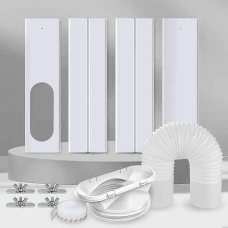 Kit de ventilación de ventana para aire acondicionado portátil ZVD-cainda, sello de ventana para manguera de escape de 13/15 cm (5/5,9 pulgadas) de diámetro, longitud ajustable de 43 a 140 cm (17 a 55 (1/4)