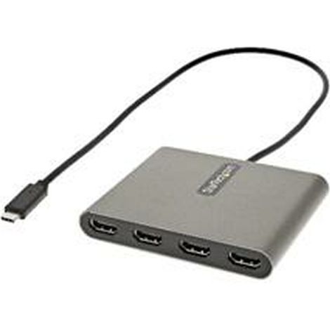 StarTech.com USB-C auf 4x HDMI Adapter - Externe Video- und Grafikkarte - USB Type-C auf Quad HDMI Display Adapter Dongle - 1080p 60Hz - Multi Monitor Splitter - Windows