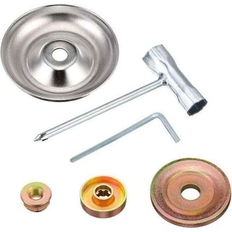 DBBEGK Kit d'adaptateur de lame de coupe-herbe pour débroussailleuse à arbre droit, débroussailleuse, désherbeur, tondeuse à gazon (1/4)