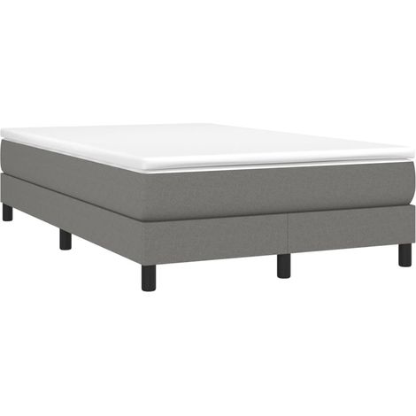 vidaXL Struttura Letto a Rete a Molle Grigio Scuro 120x200 cm Tessuto