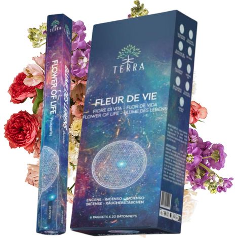 Terra Flor de la Vida incienso en palitos floral 20 unidades (1/4)