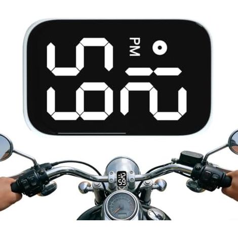 Horloge de tableau de bord Montre numérique lumineuse et étanche Petite horloge autocollante à écran LED Pour tableau de bord de voiture, moto, bateau, vélo, camion, maison, bureau (1/5)