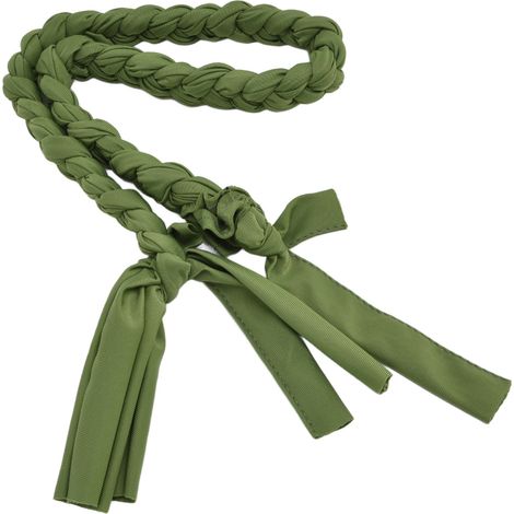 Extensions tressées pour queue de cheval, en polyester, protectrices et anti-moustiques, vertes. (1/5)