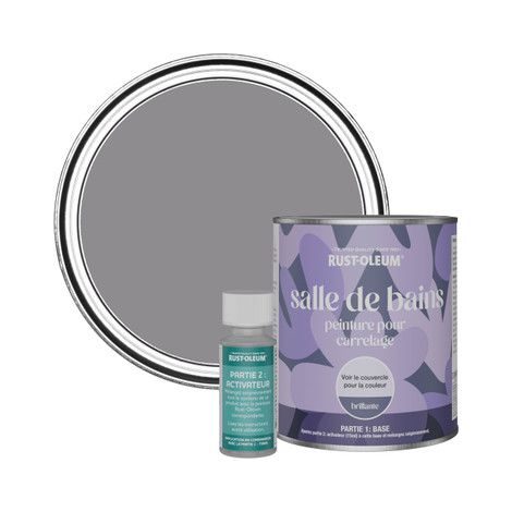 Peinture pour Carrelage de Salle de Bain, Finition Brillante - Iris 750ml (1/3)