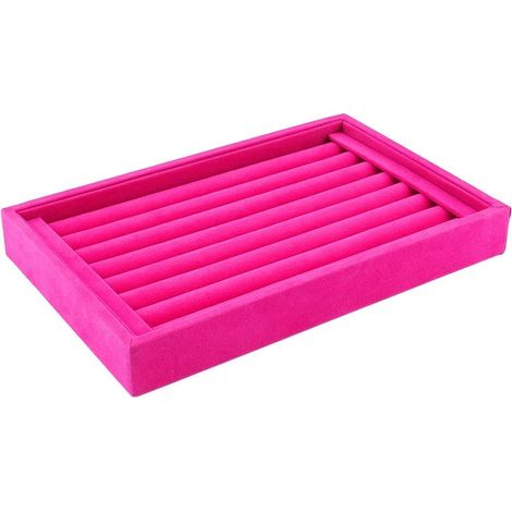 Beautiful Magenta Earring and Ring Display Tray – Elegant Jewelry Organizer for Earrings, Rings, and Accessories (1/5)
