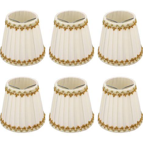 Set mit 6 modernen und minimalistischen Kerzenlampenschirmen für E14-Glühbirnen. Innendekoration. (1/5)