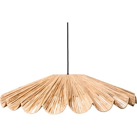 Lámpara colgante estilo boho lámpara de techo pantalla tejida a mano ratán rafia natural Sabogal
