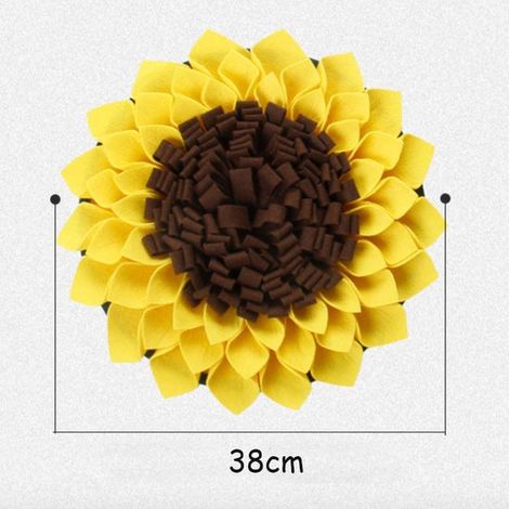 Tapis de fouille pour chien et chat - Tournesol - Tapis d'entraînement - Anti-gloutonnerie - 38 cm (1/4)