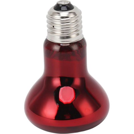 Ampoule chauffante E27 UVA pour reptiles, amphibiens, dragon barbu, lézard, 220-240 V, rouge, pour un cycle jour/nuit. (1/5)