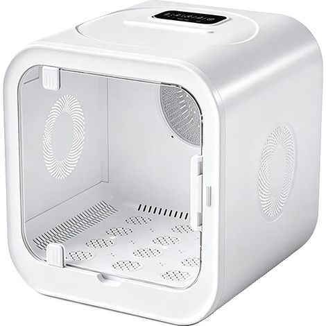 Caja secadora para mascotas, capacidad de 70 litros, funcionamiento ultrasilencioso, color blanco. (1/2)