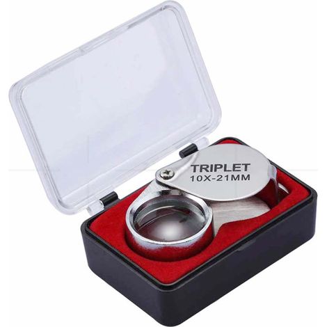 Loupe de poche pliante 10x21 pour bijoux anciens et pièces de monnaie (1/5)