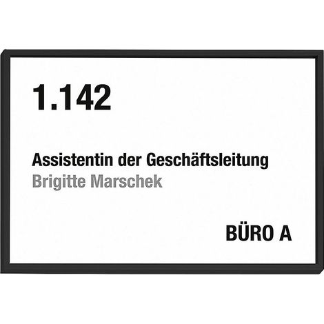 FRANKEL kaiserkraft, Plaque de porte MADRID Black Line™, format