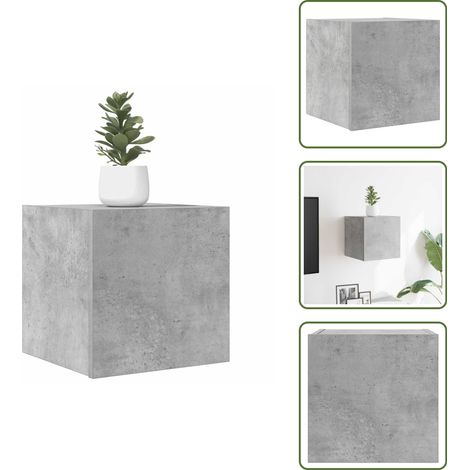 Mueble moderno - vidaXL Mueble de salón de pared gris hormigón 30,5x30x30 cm - Mueble para salón