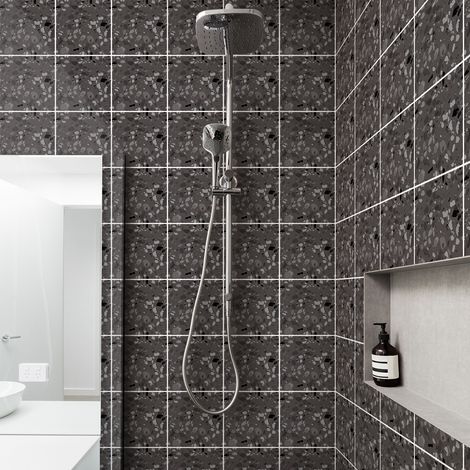 Sticker Mural Carrelage adhésif Cuisine Salle de Bain - 60 STICKERS CARREAUX DE CIMENT TERRAZZO SIMONA - 60stickers10x10cm (1/5)
