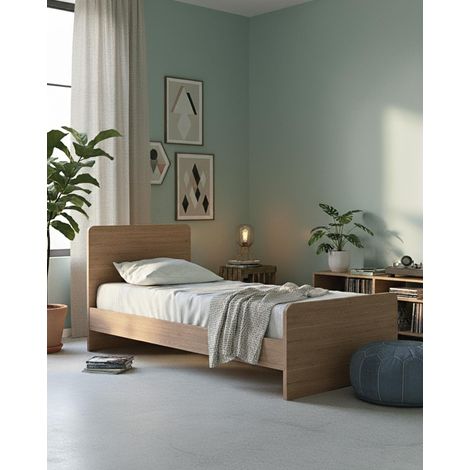 Letto easy con fascioni e pediera - Letto singolo 87 x 197 - Struttura Virginia - Rete e materasso esclusi (1/5)