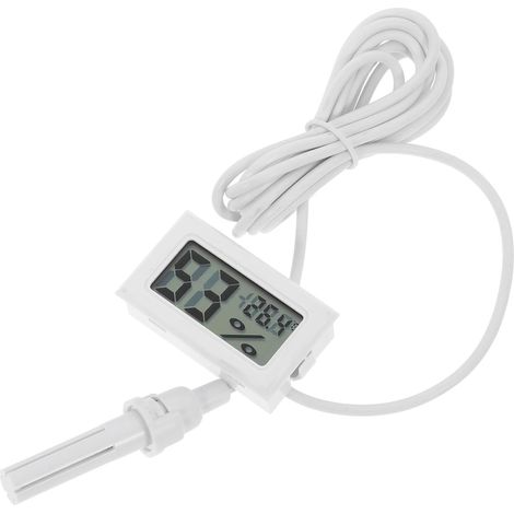 CCYKXAMini Digital Thermometer Hygrometer Model 12 for Temperature, White ABS, Compact and Lightweight, Measures Temperature and Humidity, Button Batteries Included (1/5)