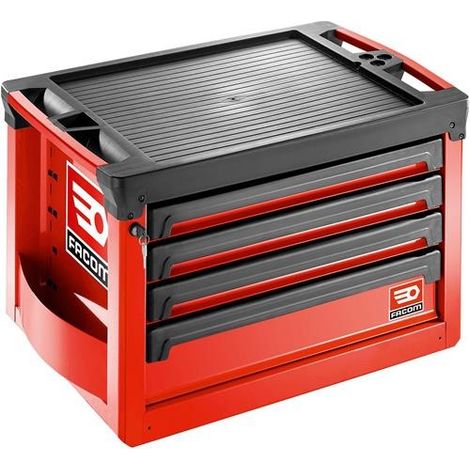 FACOM Werkzeugtruhe ROLL mit 4 Schubladen, 3 Module pro Schublade, rot (RAL 3020) (1/2)