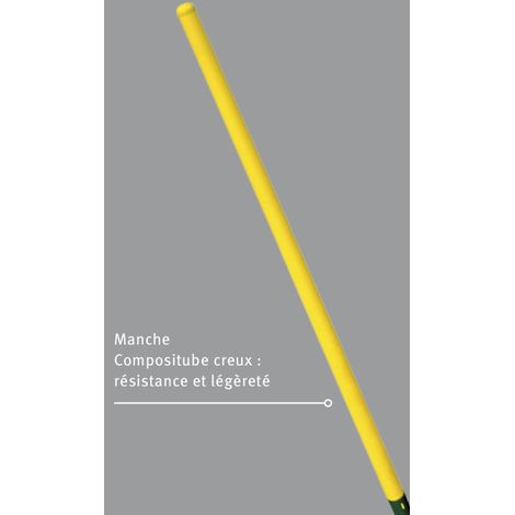 Leborgne – Manche de rechange Compositube droit 135 cm – Compatible pelles Vmax – Pour bois dur et teck – Usage intensif (1/8)