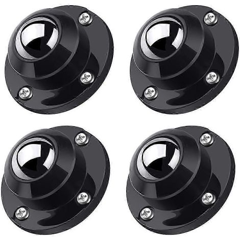 Lot de 4 roulettes auto-adhésives de 2,5 cm pour meubles, roulettes pivotantes discrètes pour petits appareils électroménagers et bacs de rangement (NEUF) (1/5)