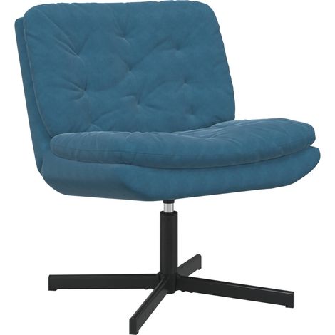Drehender Entspannungsstuhl Blau 63 x 75 x 76 cm Samt