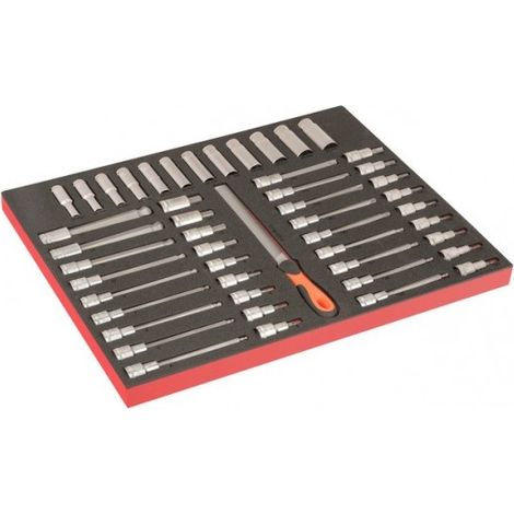BAHCO - Module Fit&Go 3/3 marquage laser, douilles longues 1/2" & douilles tvis-49pc