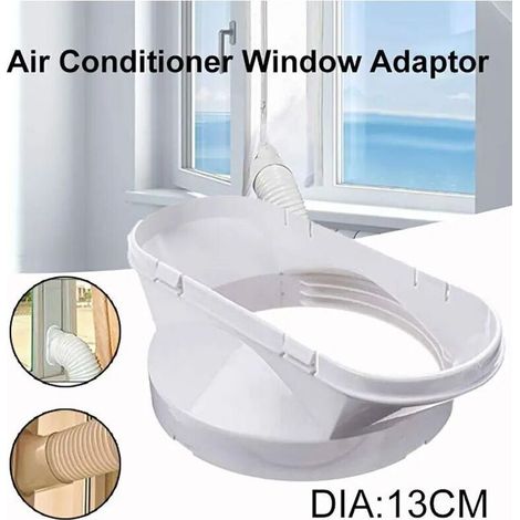 Kaelt - 13 cm Durable Portable Climatiseur Accessoires Pratique Fenêtre Plaque Blanc Tuyau D'échappement Connecteur Conduit Adaptateur Partie (1/5)