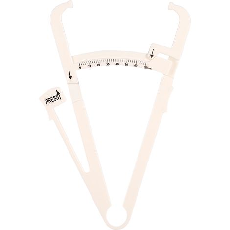 Pince à plis cutanés blanc pour mesure précise de la graisse corporelle – Testeur d’adiposité, analyseur de silhouette, outil minceur (1/5)