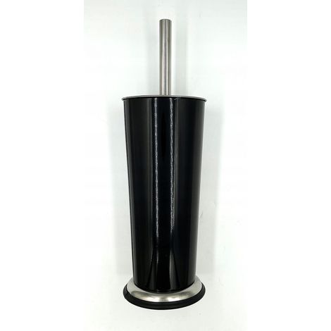 Brosse de toilette CMI, tube en acier inoxydable noir (1/3)