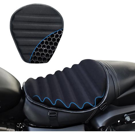 Wave Shape Motorcycle Gel Seat Cushion, Motorcycle Saddle Cushion Gel TPE Comfortable and Breathable Shock Absorption and Pressure Reduction Suitable for Short and Long Distances (1/5)