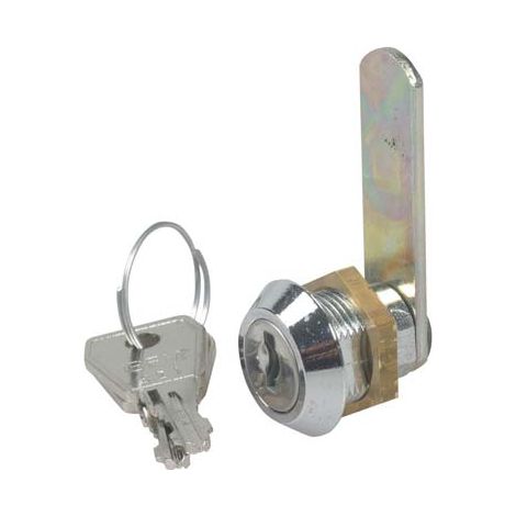 SERRATURA A CILINDRO LEVA DRITTA - ACCIAIO CROMATO F.MM 19 L.MM 25- 5 pezzi