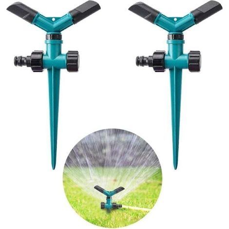 Arroseur Pointe Rotative Arroseur Gazon Par Pulvérisation Piquet D'arrosage Rotatif Parfait Pour Pelouses, Plates Bandes Et Jardins L'avant, Fixable En Toute Sécurité Dans Le Sol, Utilisation Mobile L (1/4)