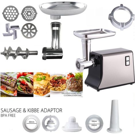 FLITI 2800W Powerful Electric Meat Grinder with Sausage Attachment and 3 Grinding Plates (1/5)