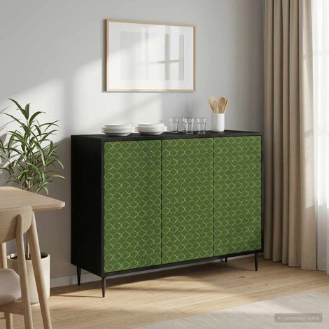 vidaXL Buffet GELEEN Chêne noir 102 x 33 x 76 cm Bois d'ingénierie (1/5)