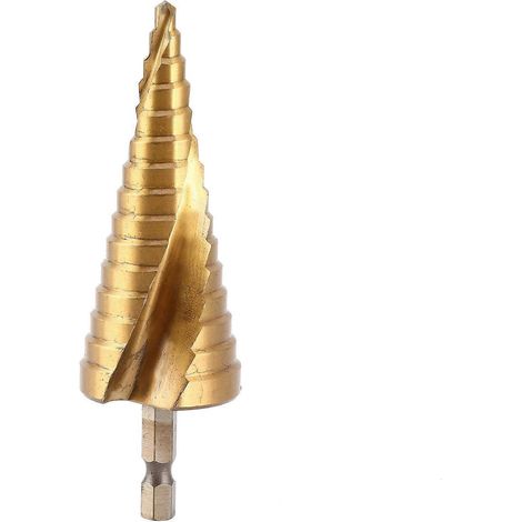 Stufenbohrer aus HSS mit Sechskantgriff zum Bohren von Holz (4 mm bis 12 mm)