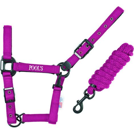 POOL'S Cavezza nylon FUCSIA con lunghina MISURA FULL