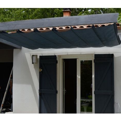 Direct Filet – Store de pergola 2x3m perméable en PEHD – Anti-UV, imputrescible – Taux d'ombrage 70-93% – Installation facile et rapide (1/5)