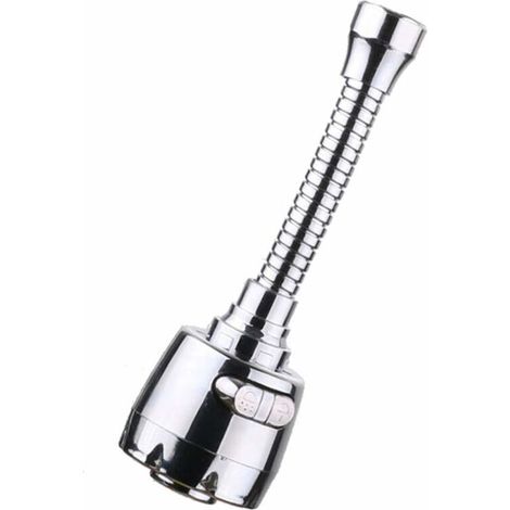 Robinet de cuisine avec douchette rotative à 360°, flexible, deux positions de sortie d'eau, rallonge pour douchette et accessoires de robinetterie (1/5)