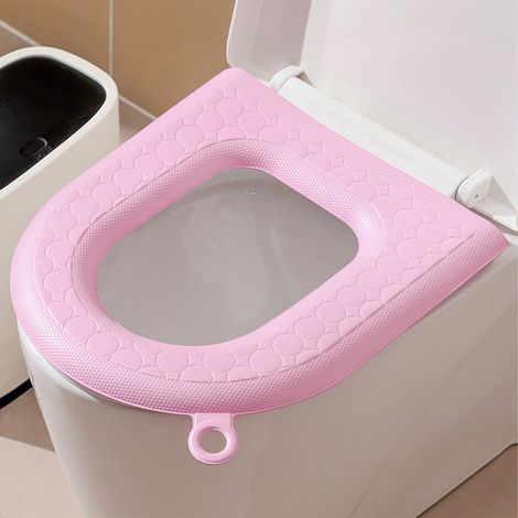 Coussin Pour Abattant De Toilette - En EVA Imperméable - Taille Standard 41x38 Cm - Pour Toilettes O/V/U - Autocollant - 1 Pièce (1/5)