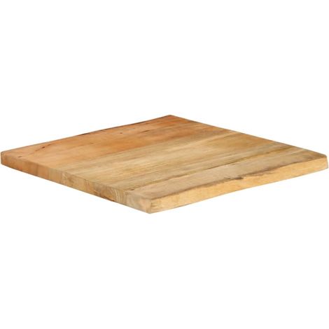 Dessus de table  Dessus de bureau  Plateau de table 80x80x2,5 cm bord vivant bois massif manguier