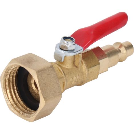 Winterablaufanschluss aus Messing, 1/4"-Schnellanschluss (Außengewinde), 3/4"-GHT-Außengewinde, Sprinkleranschluss (Innengewinde) für Wohnmobile und Yachten (1/5)