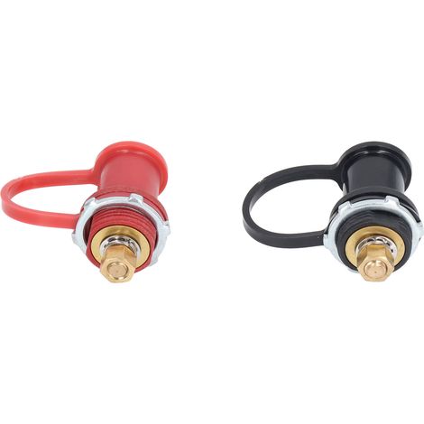 Kit de bornes de chargeur de batterie, capuchon à goujon de 20 mm, borne de charge pour voiture, camping-car, camion, borne de démarrage, noir et rouge