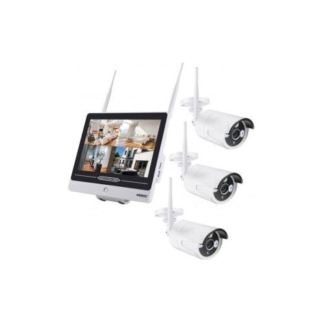PACK SEMAC Kit 2x Cameras PRO Vidéo Surveillance Full HD 1080p 12" + Caméra Supplémentaire Kit IPCAM558 Infra Rouges (1/3)