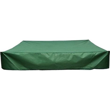 Housse de bac à sable – 150x150x20 cm – Verte – Imperméable – Protection UV et poussière – Jardin (1/5)