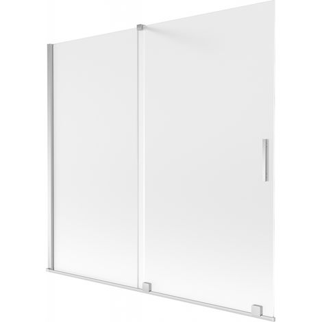 Mexen Velar 2-flügelige, verschiebbare Badewannenabtrennung 170 x 150 cm, matt, Chrom - 896-170-000-31-01