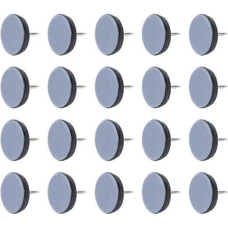 Lot de 20 patins de protection pour meubles avec pieds cloutés, 22 mm (1/5)