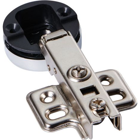 2x Charnière à bras court pour portes pivotantes épaisseur verre 4 - 6mm angle 95° idéal caravane Meuble Vitrine Placard Cuisine Ouverture Fermeture