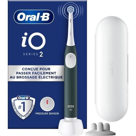 Electric Toothbrush - ORAL B - iO2 Series - Forest Green + Travel Case (1/5)